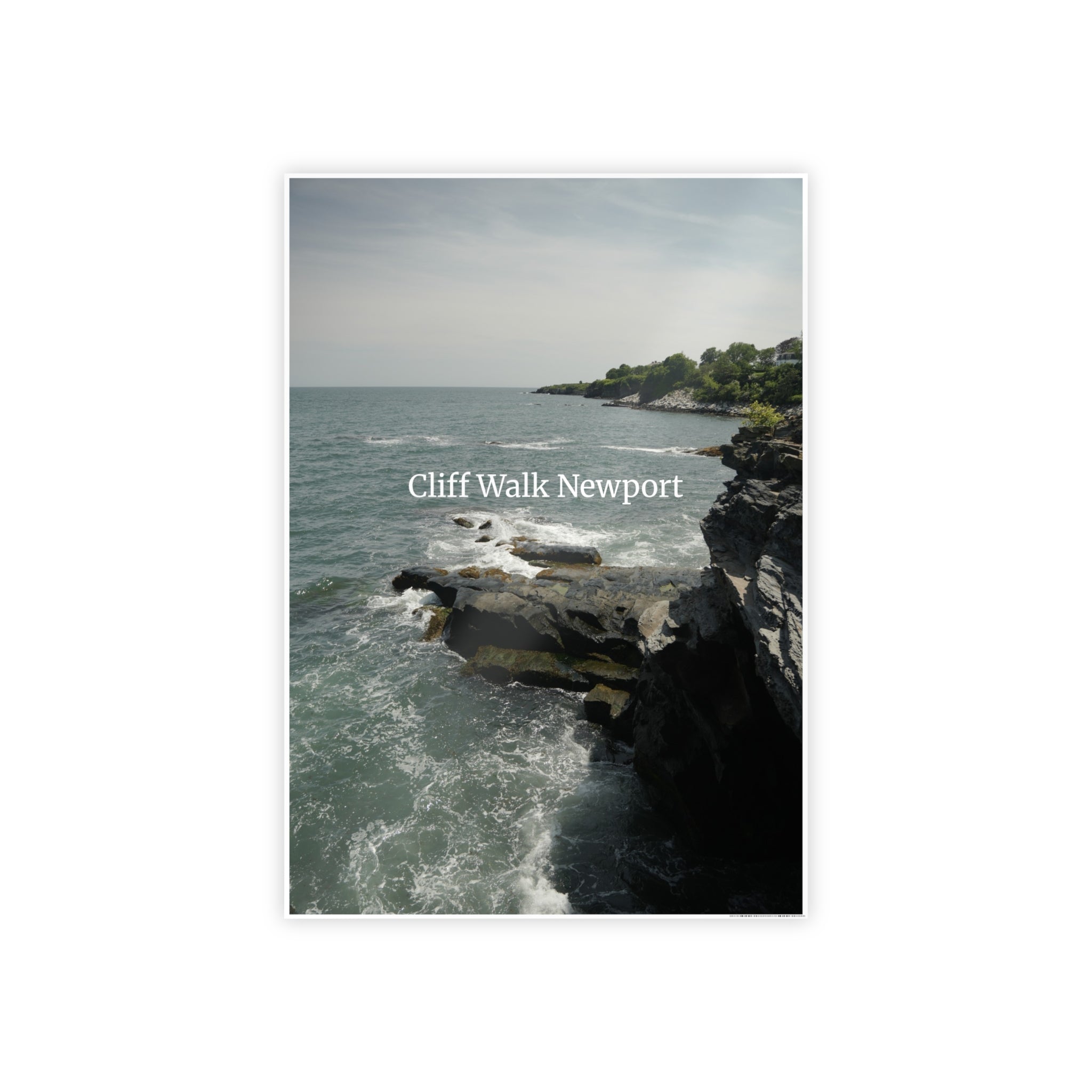 Gloss Poster — "Cliff Walk Newport" Coastal Photo Print