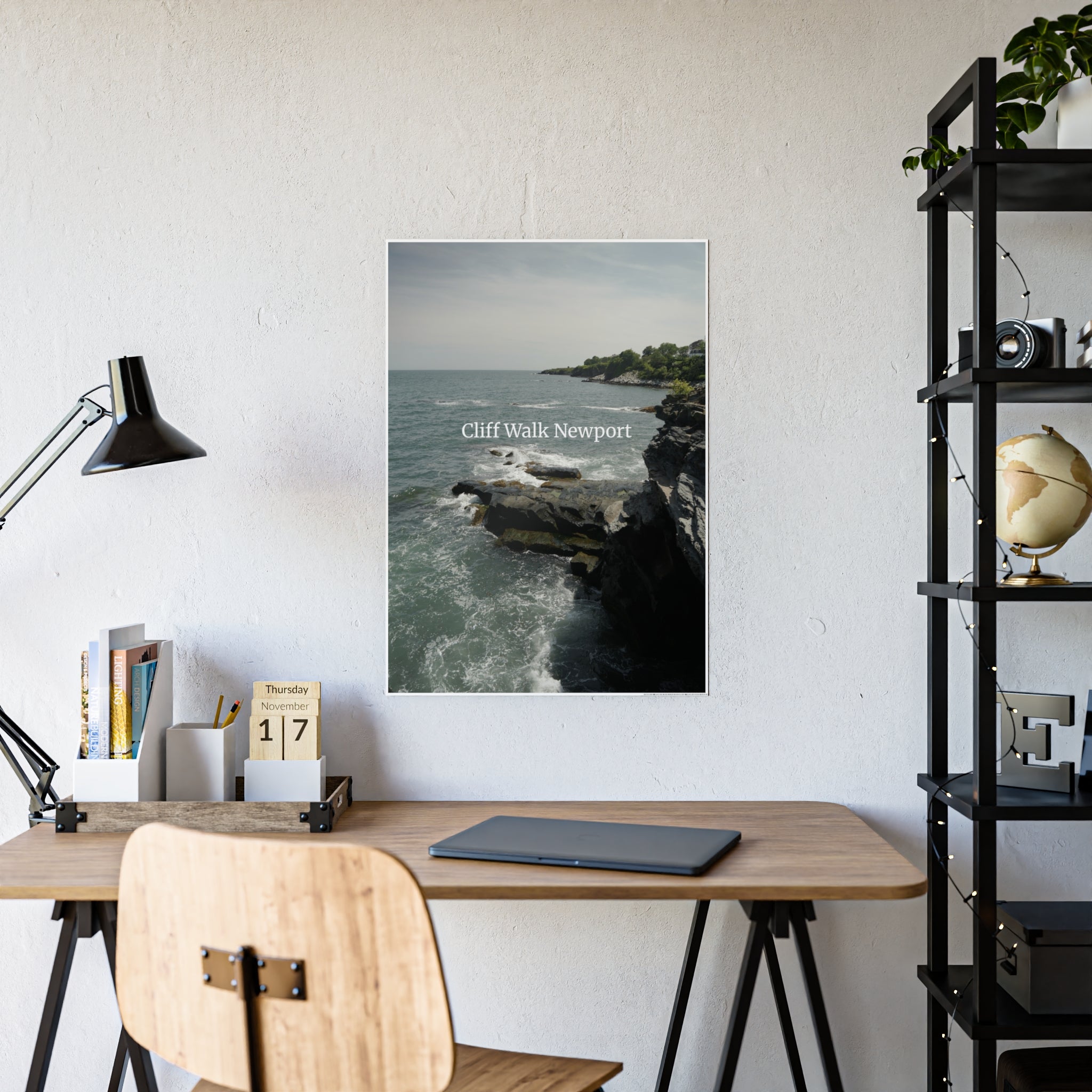 Gloss Poster — "Cliff Walk Newport" Coastal Photo Print