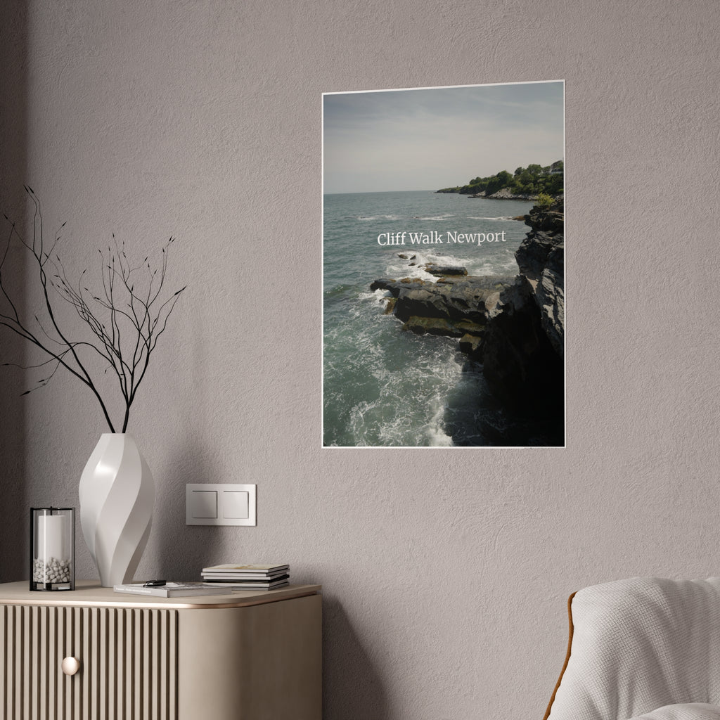 Gloss Poster — "Cliff Walk Newport" Coastal Photo Print