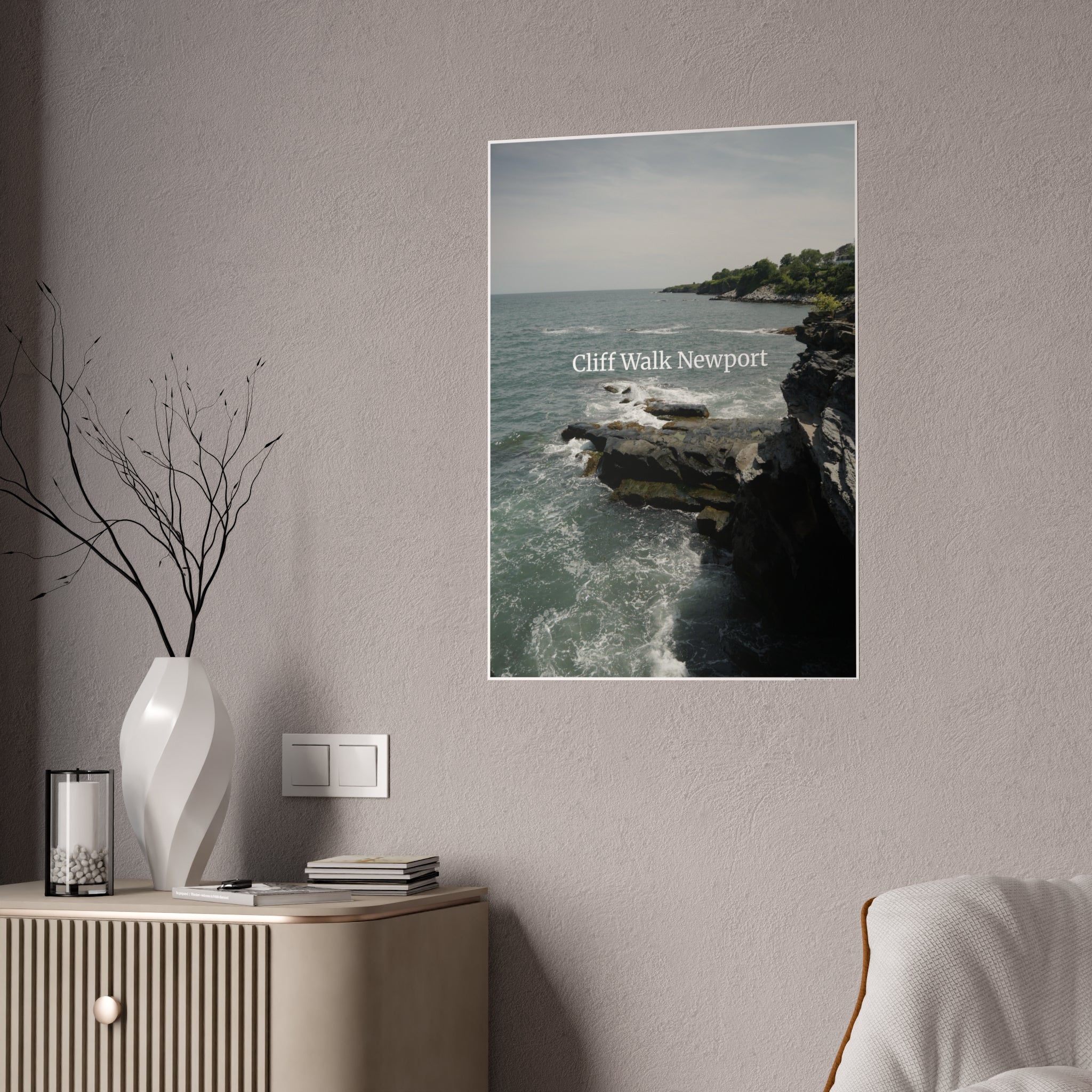 Gloss Poster — "Cliff Walk Newport" Coastal Photo Print