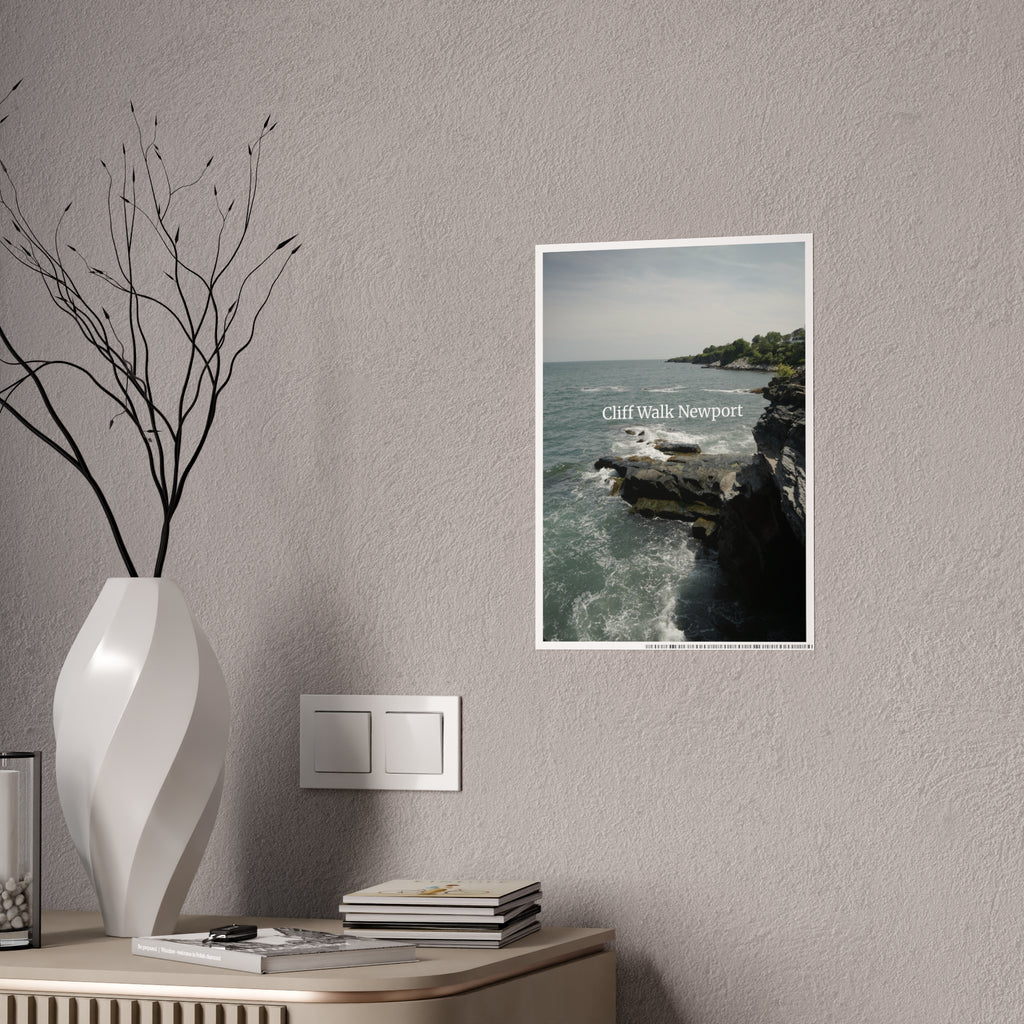Gloss Poster — "Cliff Walk Newport" Coastal Photo Print