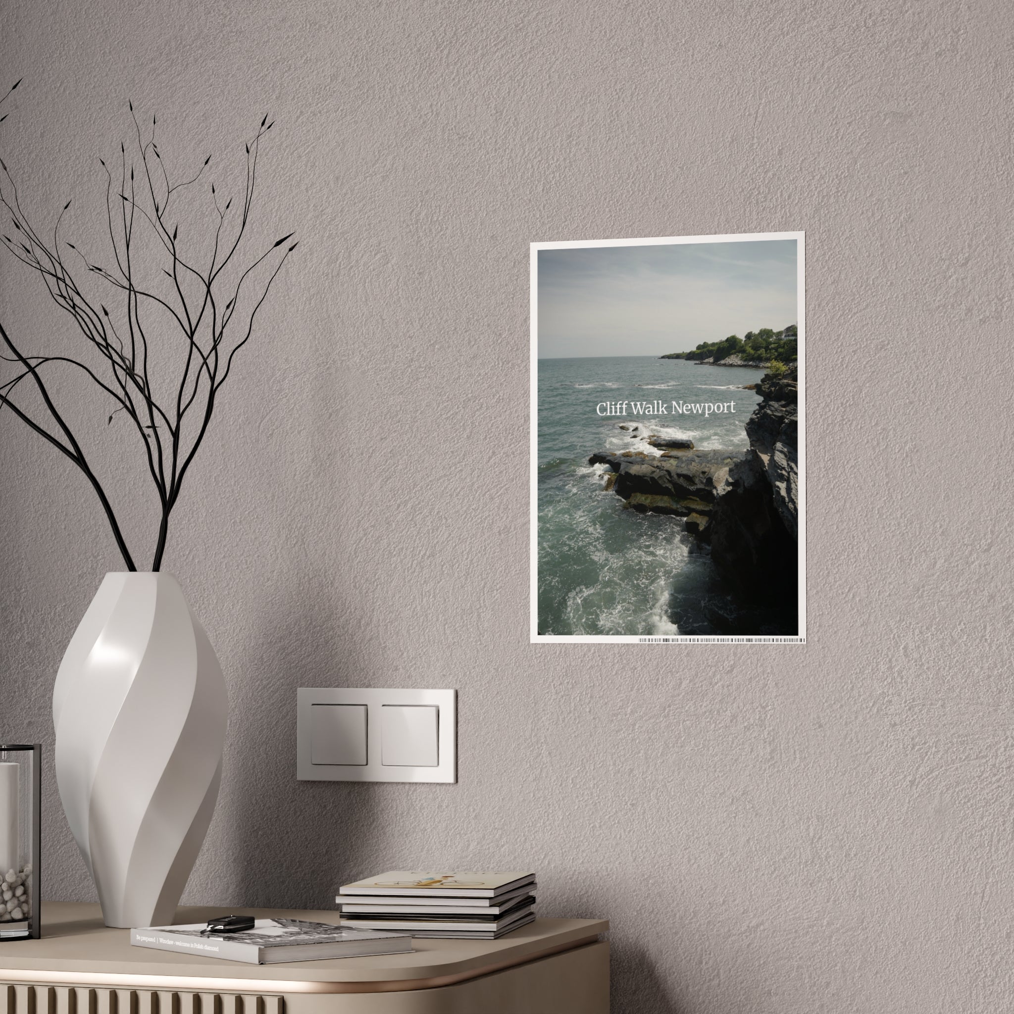 Gloss Poster — "Cliff Walk Newport" Coastal Photo Print